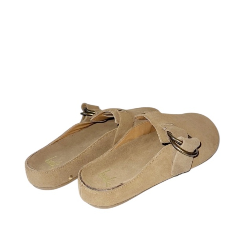 beek Tan Suede Buckle Mules NWOT - Picture 5 of 9